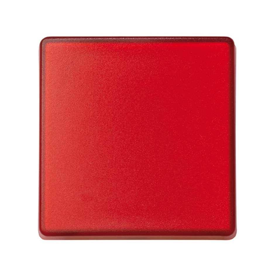 Клавиша для выключателя декоративная полупрозрачная красного цвета S27
