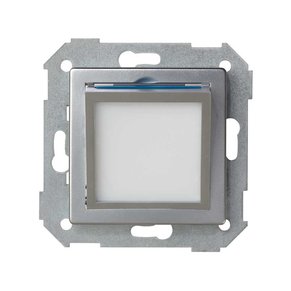 Накладка для ориентационного светильника с матовым фильтром цвета алюминий S82