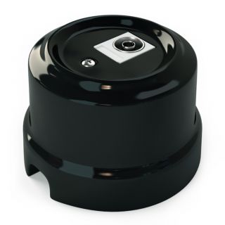 Розетка TV цвет черный Lindas