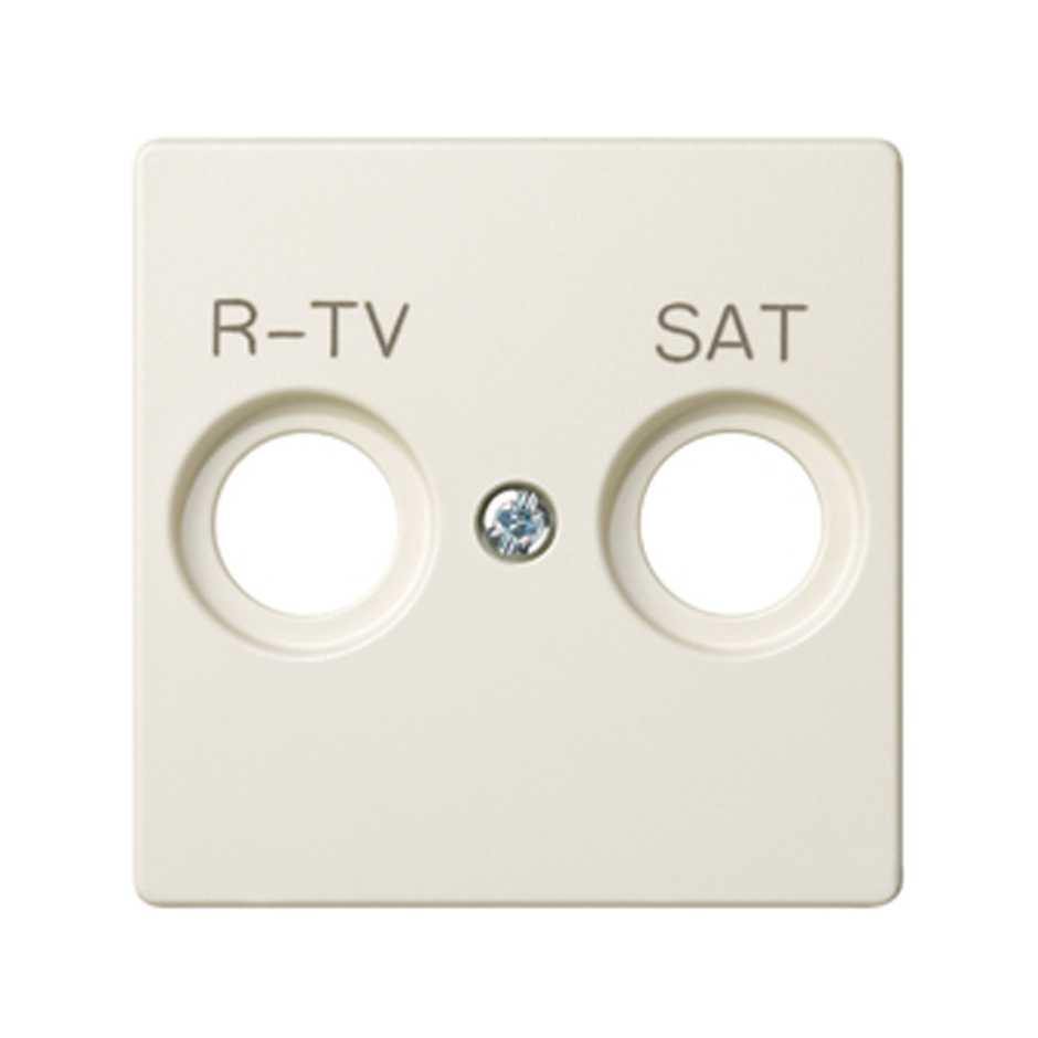 Накладка для розетки R-TV+SAT с пиктограммой "R-TV SAT" цвета слоновая кость S82