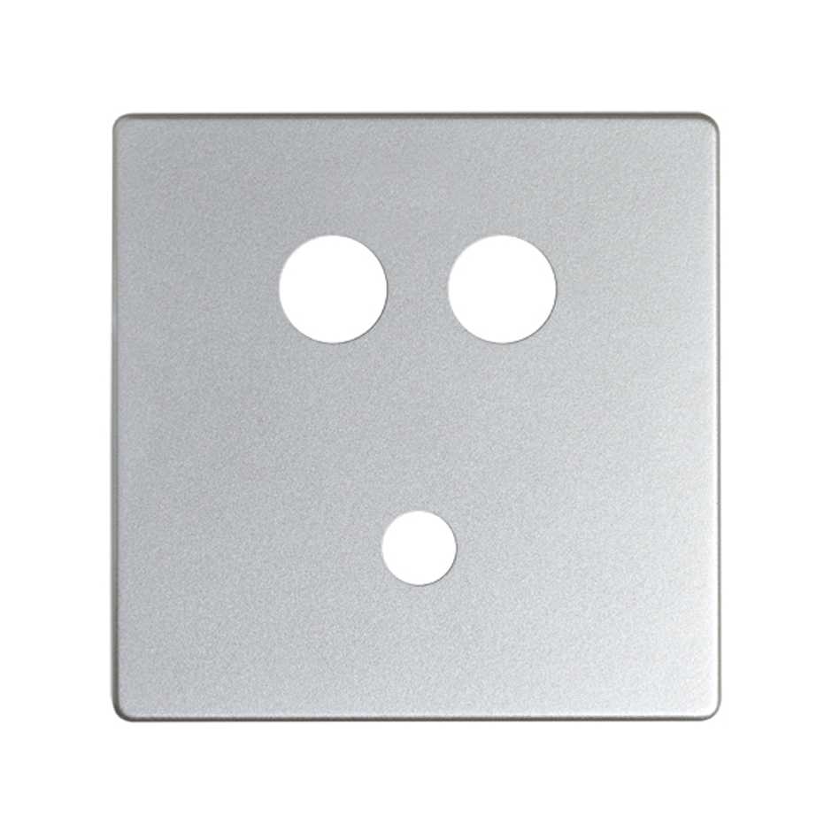 Накладка для розетки Mini-Jack + 2 RCA цвета алюминий S82