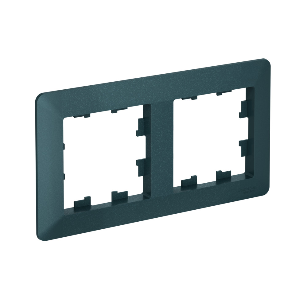 Systeme Electric AtlasDesign Air Изумруд/дымчатый черный Рамка 2-ая