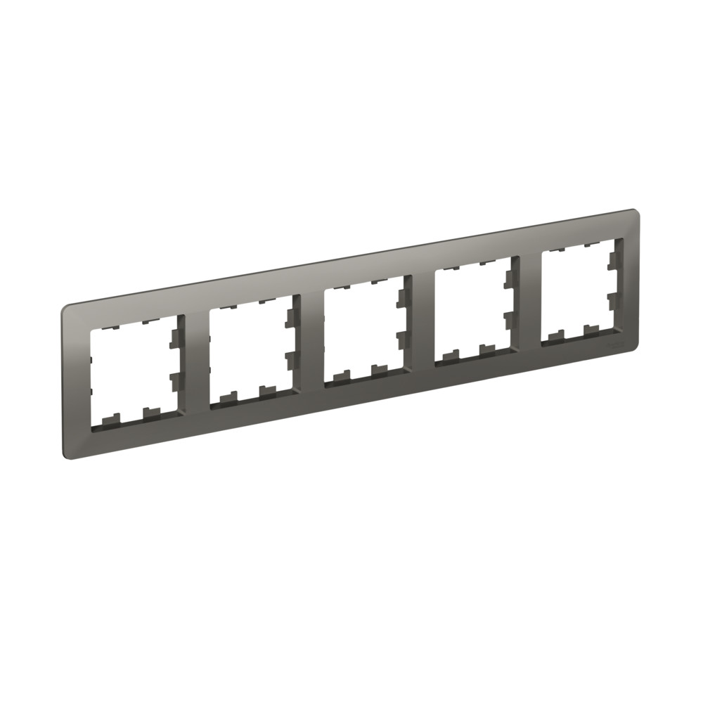 Systeme Electric AtlasDesign Air Сталь/дымчатый черный Рамка 5-ая