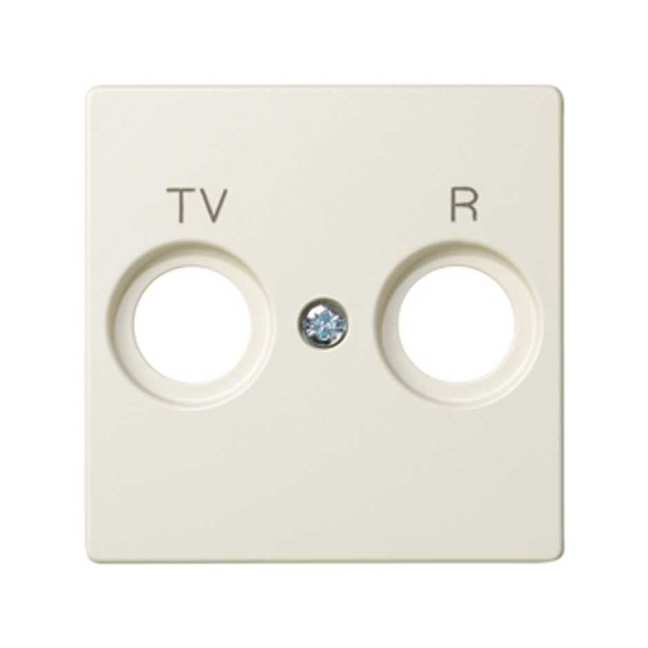 Накладка для розетки R-TV+SAT с пиктограммой "TV R" цвета слоновая кость S82