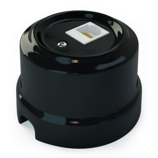 Розетка RJ-45 цвет черный Lindas