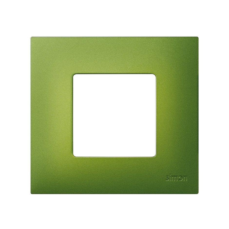Накладка декоративная для базовой рамки на 1 пост гаммы Artic матового зеленого цвета S27 Play