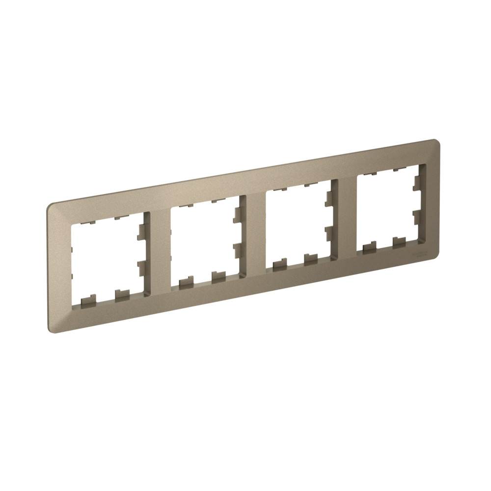 Systeme Electric AtlasDesign Air Шампань/дымчатый черный Рамка 4-ая