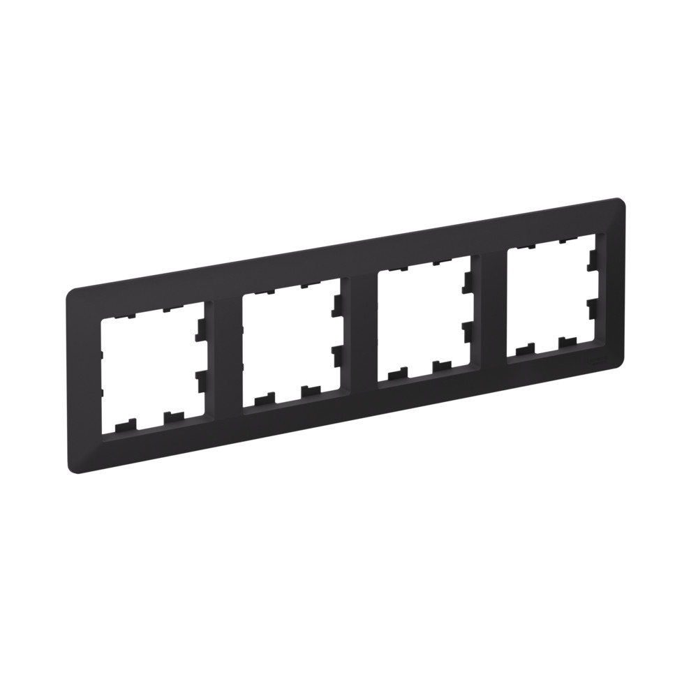 Systeme Electric AtlasDesign Air Карбон/дымчатый черный Рамка 4-ая