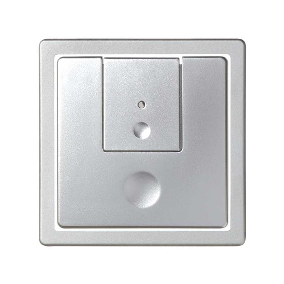 Клавиша двойная для двухуровнего светорегулятора или таймерного переключателя цвета алюминий S82