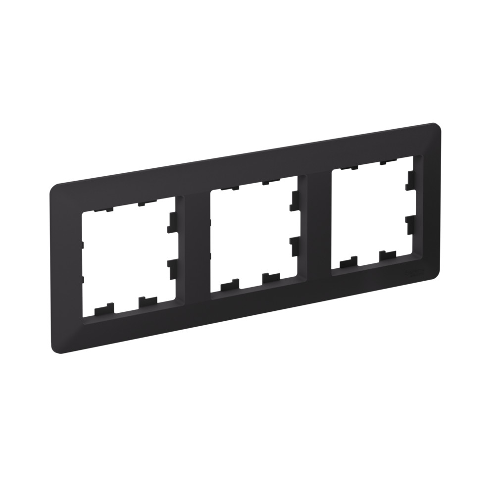 Systeme Electric AtlasDesign Air Карбон/дымчатый черный Рамка 3-ая