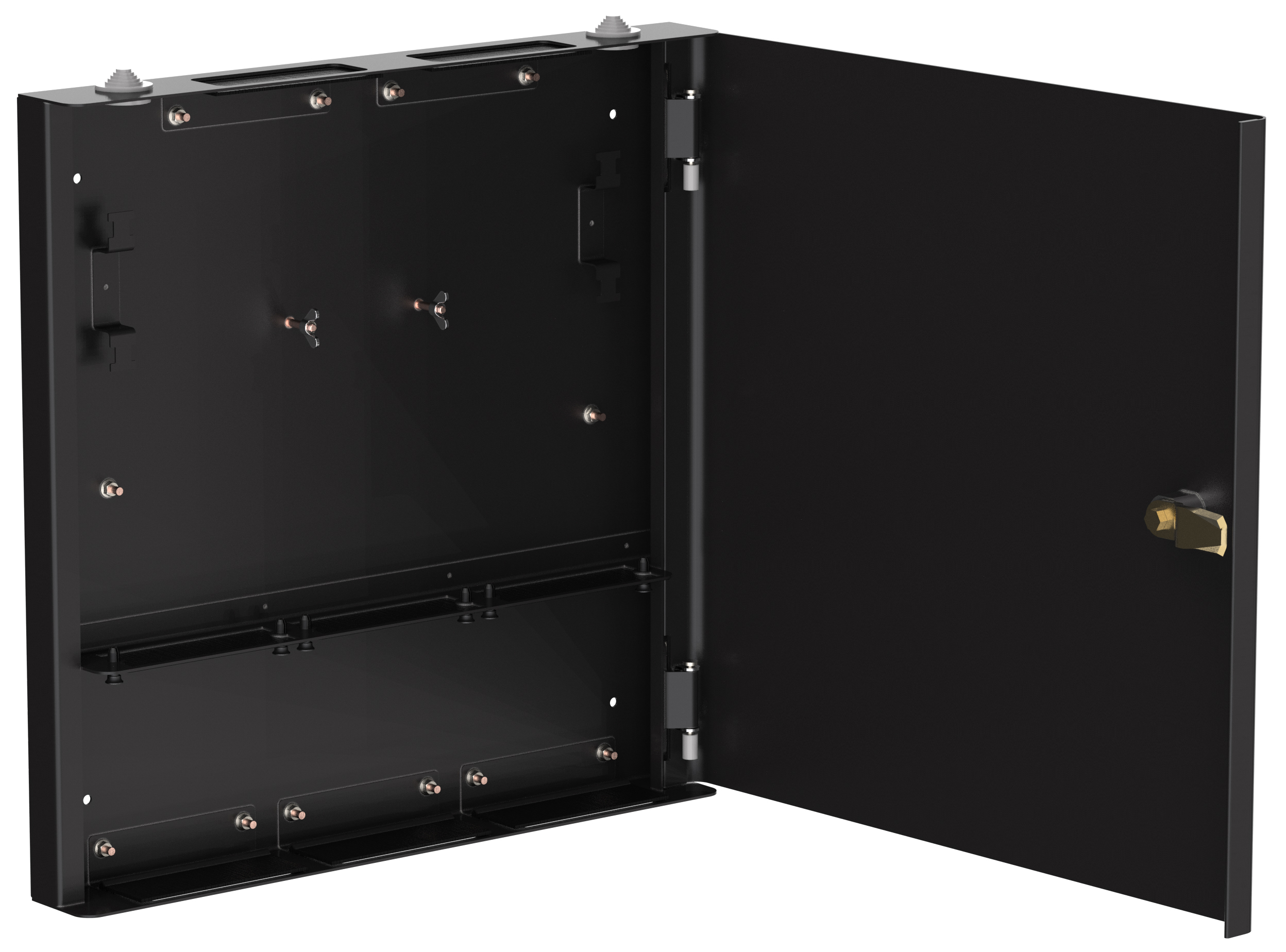 IEK ITK Корпус точки консолидации унив. черный + планки 3шт