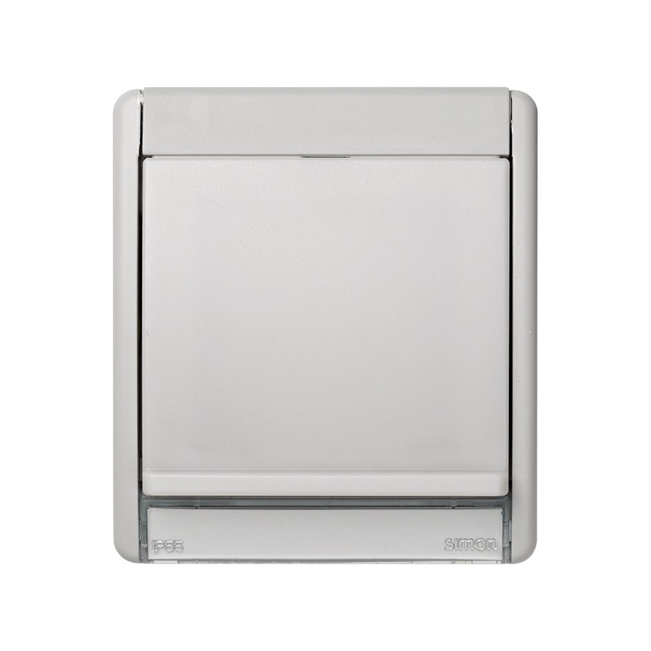 Рамка с прозрачной накладкой для ориентационных светильников или индикаторов серого цвета S44 Aqua