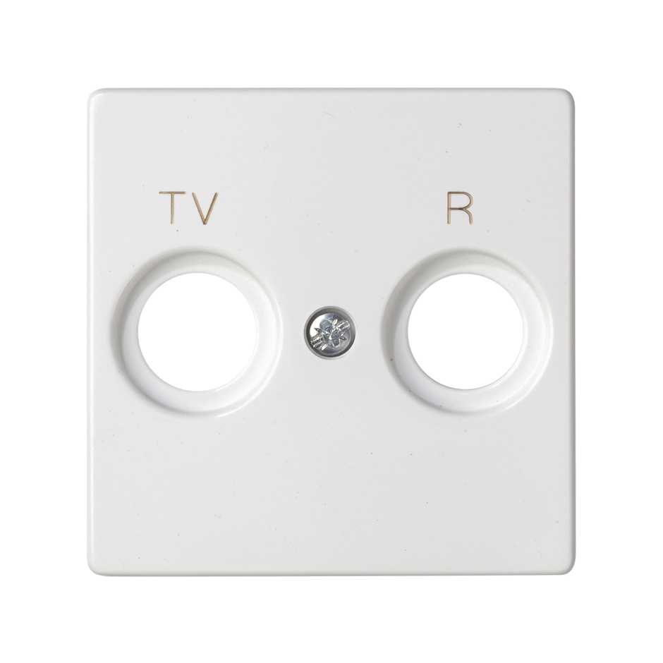 Накладка для розетки R-TV+SAT с пиктограммой "TV R" белого цвета S82