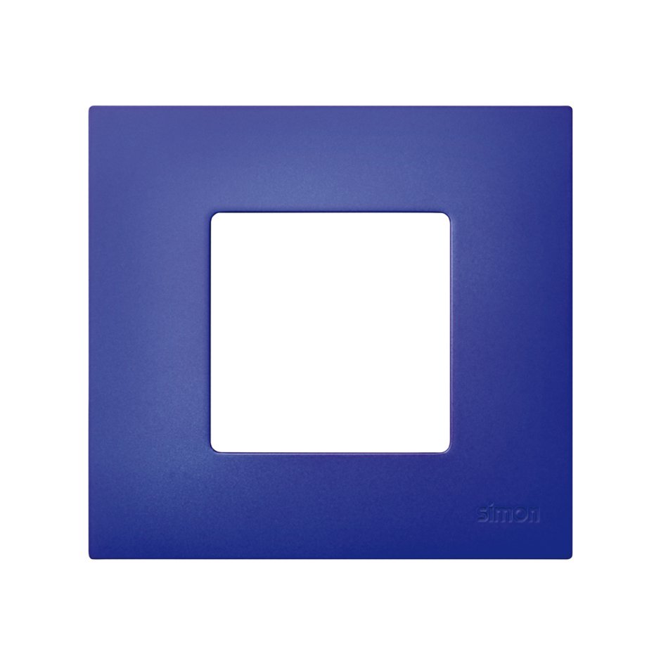 Накладка декоративная для базовой рамки на 1 пост гаммы Artic матового синего цвета S27 Play