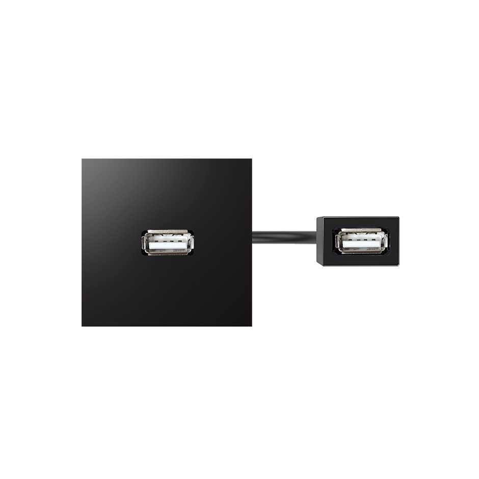 Модуль с адаптером, проходной USB мама/мама, черный, S400