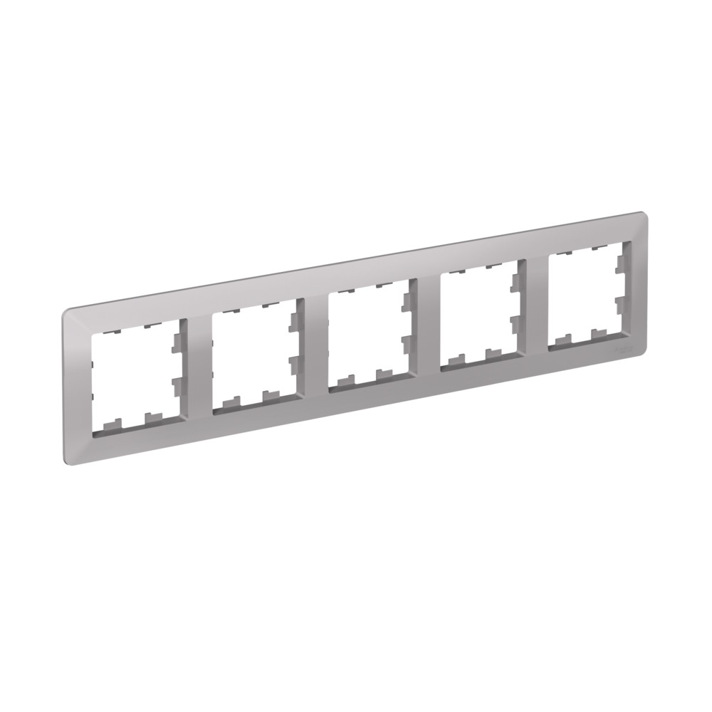 Systeme Electric AtlasDesign Air Алюминий/дымчатый черный Рамка 5-ая