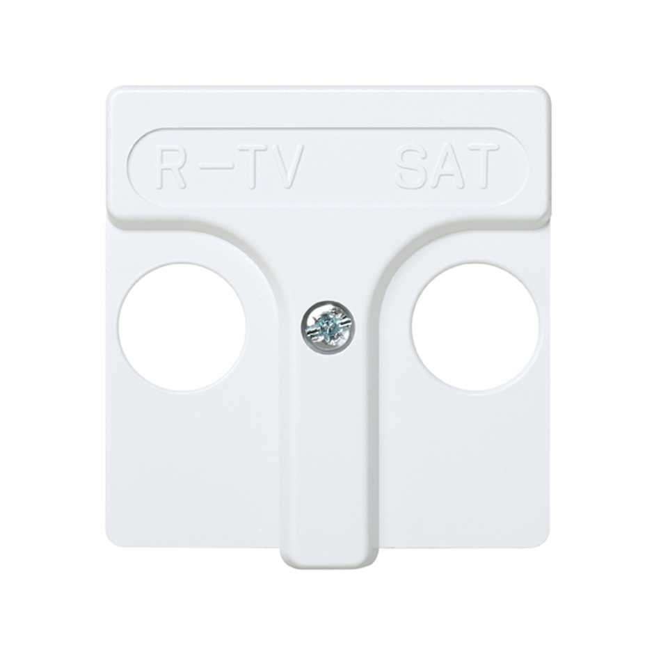 Накладка для розетки R-TV+SAT с пиктограммой "R-TV SAT" белого цвета S27