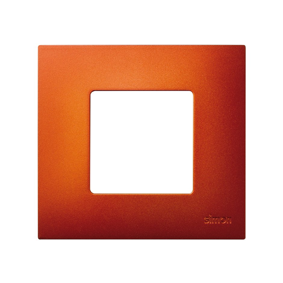 Накладка декоративная для базовой рамки на 1 пост гаммы Artic матового оранжевого цвета S27 Play