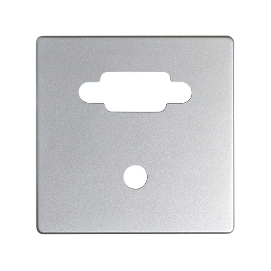 Накладка для розетки VGA + Mini-Jack цвета алюминий S82