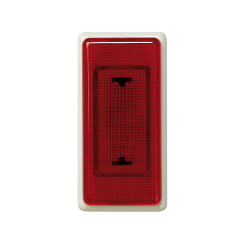 Сигнальный индикатор узкий с красным светофильтром 230В~ белого цвета S27