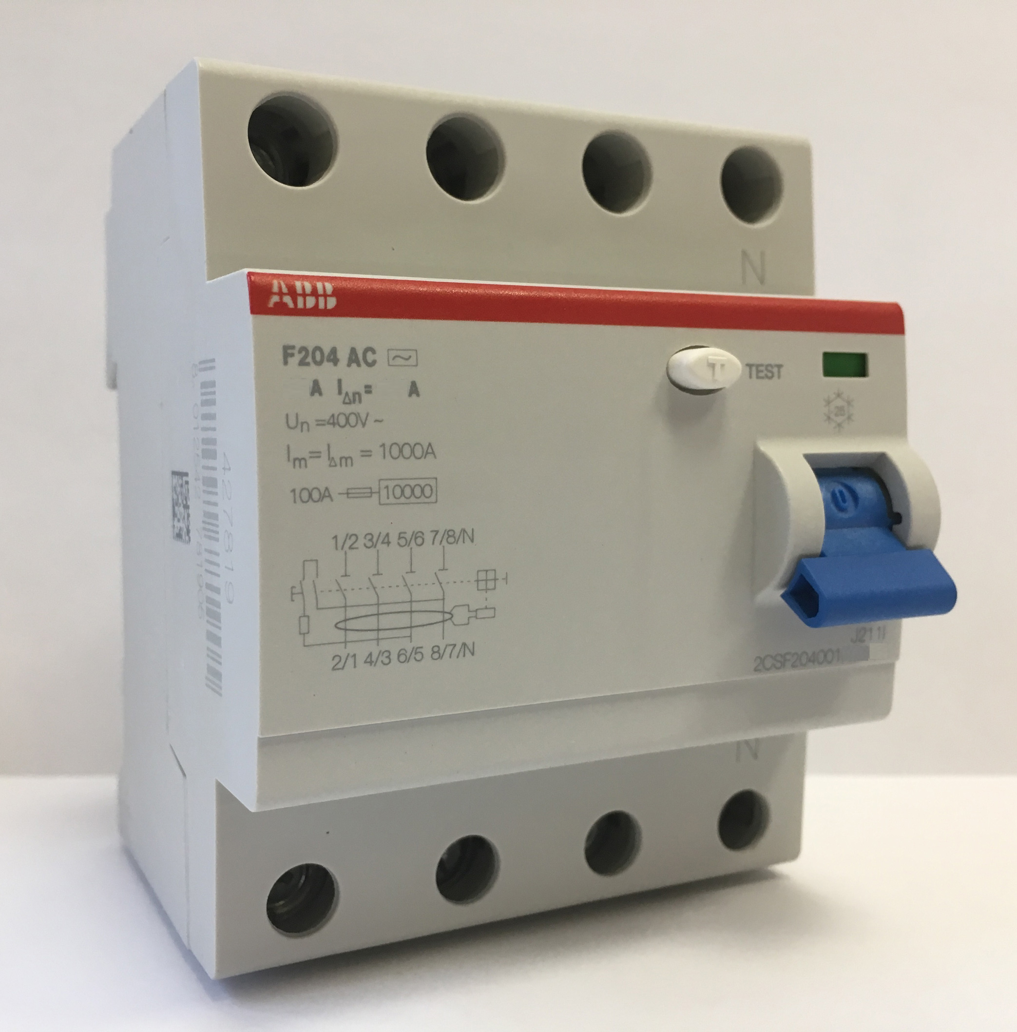 Выключатель дифференциального тока УЗО ABB 4 модуля F204 AC-100 / 0,3 2CSF204001R3900