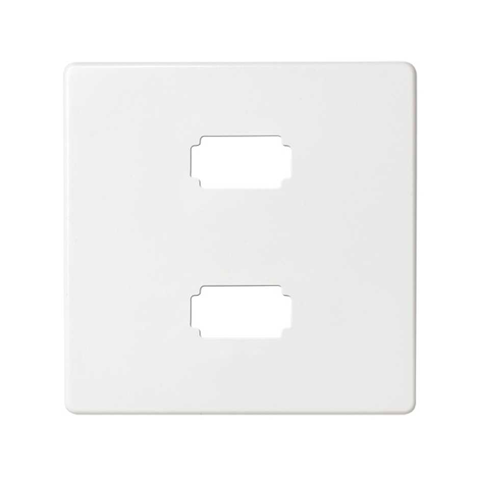 Накладка для розетки 2хUSB 2.0 для передачи данных белого цвета S82