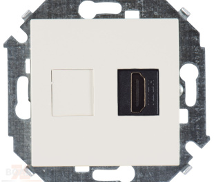 Simon 15 Слоновая кость Розетка для подключения HDMI-разъёма аудио/видео, v1.4, тип А