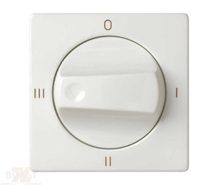 Накладка для поворотного переключателя на 4 положения с пиктограммой "0-I-II-III" белого цвета S82