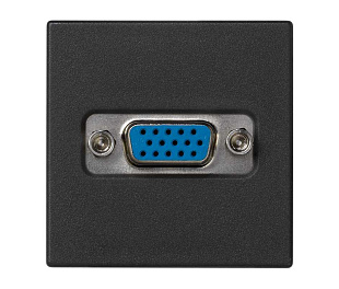 Розетка VGA HD15 цвета графит K45 Connect