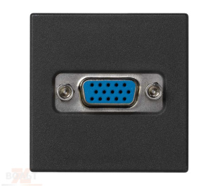 Розетка VGA HD15 цвета графит K45 Connect