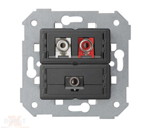 Розетка Mini-Jack 3,5 мм + 2 RCA S75