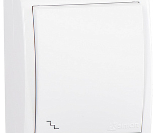 Simon 15 Aqua Белый Переключатель 1-клавишный с подсветкой наружный, IP54