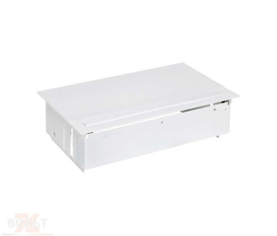 Врезной x5 розеточный блок, планка, 3x2P+E, 2xUSB з/у, 1 пустой модуль, белый, S400