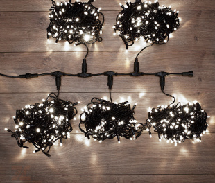 Гирлянда LED ClipLight 24V, 5 нитей по 20 метров, БЕЛЫЙ, Мерцание (Flashing), NEON-NIGHT (323-605)