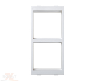 Адаптер на 2 модуля K45 с вертикальной фиксацией механизмов белого графит Connect