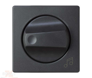 Накладка для регулятора громкости с пиктограммой "нота" цвета графит S82