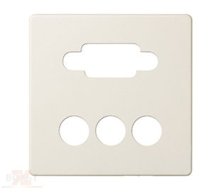 Накладка для розетки VGA + 3 RCA цвета слоновая кость S82