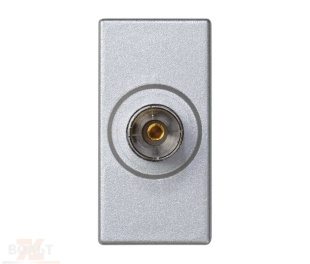 Розетка узкая TV цвета алюминий K45 Connect