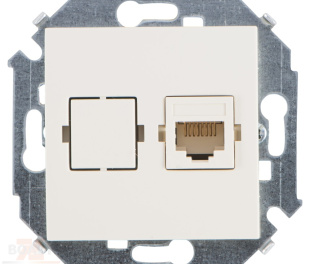 Simon 15 Бежевая Розетка компьютерная 1-ая RJ45 кат.5е
