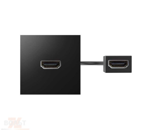 Модуль с адаптером, проходной HDMI мама/мама, черный, S400