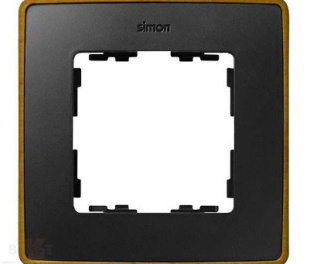 Simon 82 Detail Графит, основание латунь Рамка 1-ая