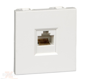 Systeme Electric Розетка W45 1XRJ45 CAT.5E ФОРМАТА 45Х22, 5 белая RAL 9010