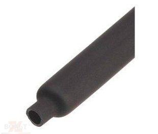 Термоусаживаемая трубка ТУТнг-12 / 6 черная (КВТ)