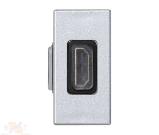 Розетка узкая HDMI v1.3 цвета алюминий K45 Connect