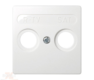 Накладка для розетки R-TV+SAT с пиктограммой "R-TV SAT" белого цвета S73 Loft