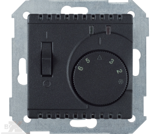 Simon 82 Графит Термостат с датчиком в пол (зондом) с выключателем