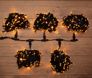 Гирлянда LED ClipLight 24V, 5 нитей по 20 метров, ЖЕЛТЫЙ Flashing (323-601)