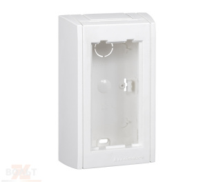 Настенный блок поверхностного монтажа CIMA Pro на 1 двойной пост белого цвета Connect