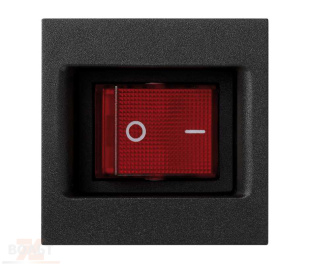 Двухполюсный выключатель с индикатором 16AX 250В~ цвета графит K45 Connect