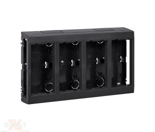 Дополнительный настенный блок поверхностного монтажа CIMA Pro на 4 двойных поста цвета графит Connect